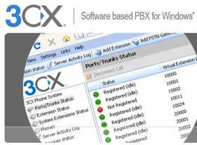 3CX software administration screen