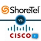ShoreTel and Cisco comparison logos
