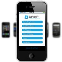 DrVoIP smartphone menu preview