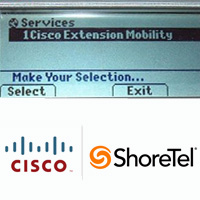 Cisco extension mobility telephone interface