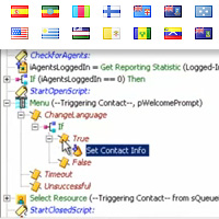 Multilingual contact center scripting editor