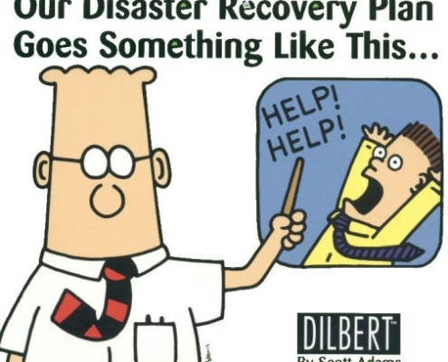 Disaster recovery cartoon
