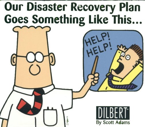 Disaster recovery cartoon