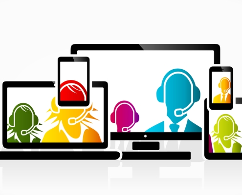 Customer text messaging across devices
