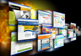 Web browser window collage