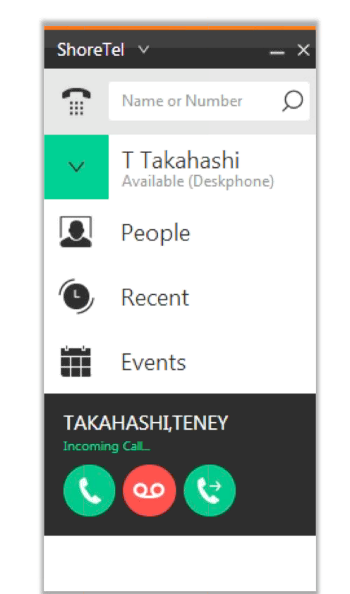 ShoreTel Connect desktop client