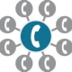 Private cloud telephone icon