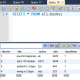 SQL query and results example