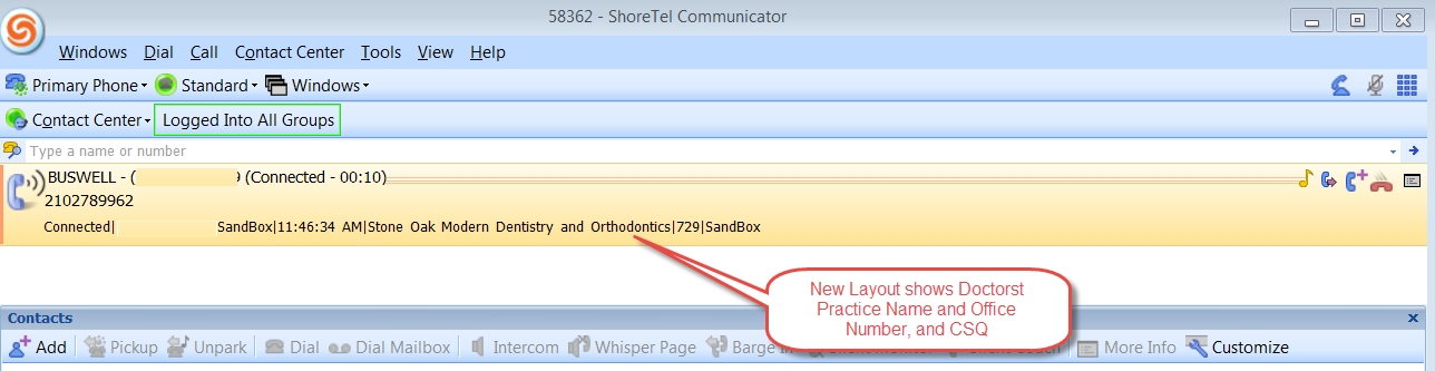 ShoreTel contact center screen pop configuration