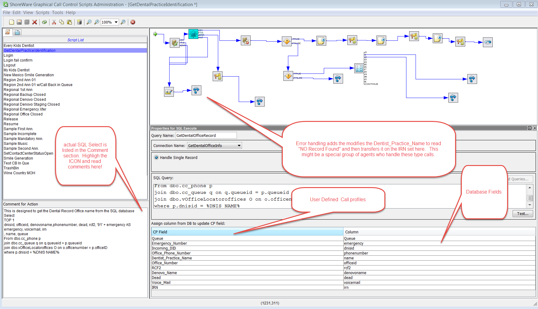 ShoreTel ECC script editor