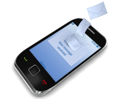 Mobile messaging notification illustration
