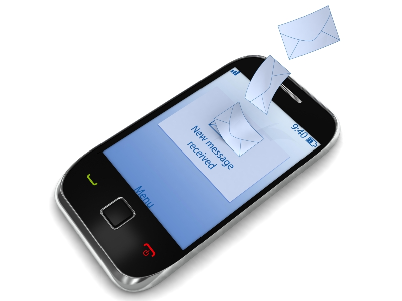 Mobile messaging notification illustration Mobile messaging notification illustration