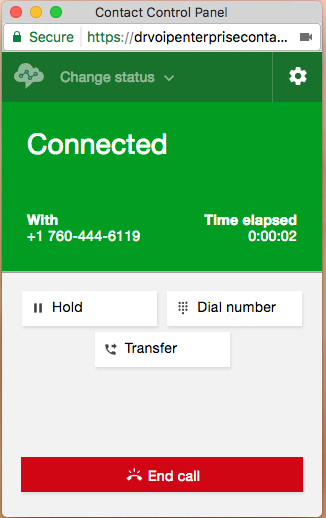 Amazon Connect contact control panel