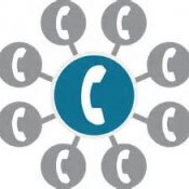 Audio conference telephone icon