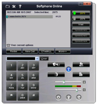 IPBlue softphone interface