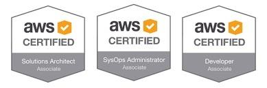 AWS consultant developer and DevOps certification badges