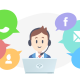 Contact center customer channels illustration