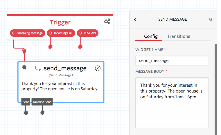 Twilio Studio messaging workflow
