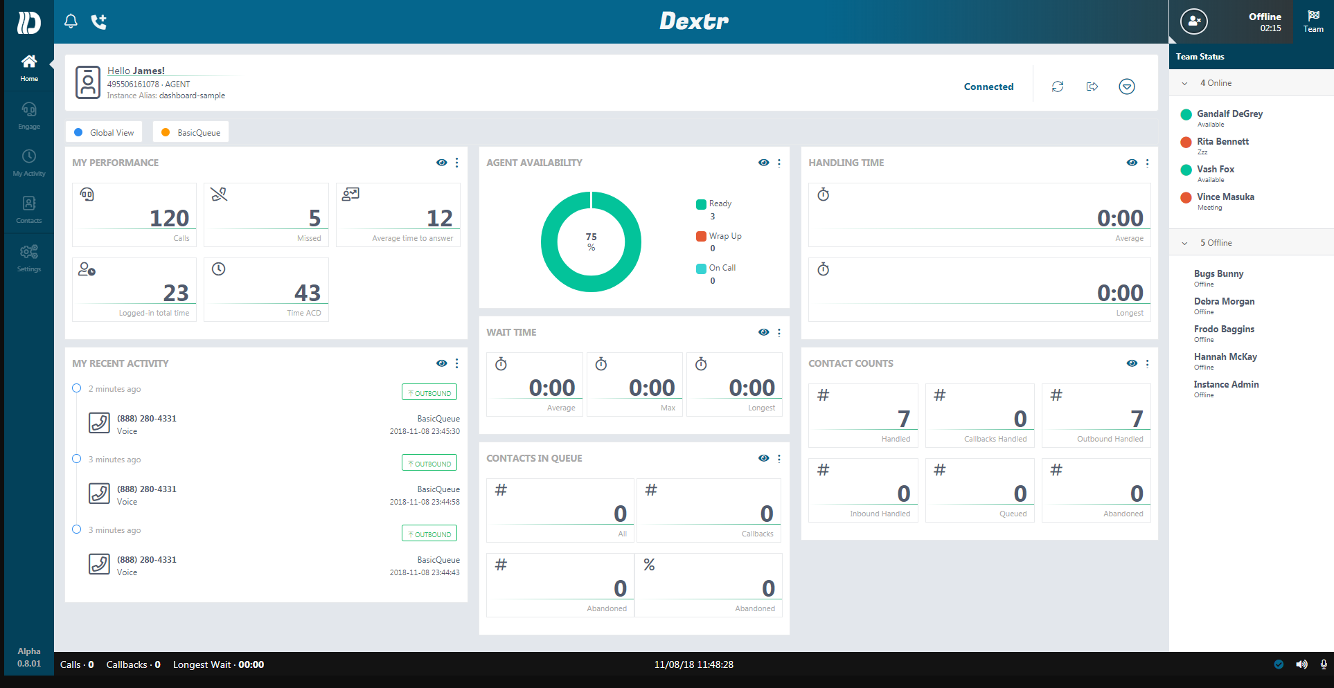 Dextr agent dashboard