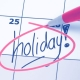 Holiday calendar illustration