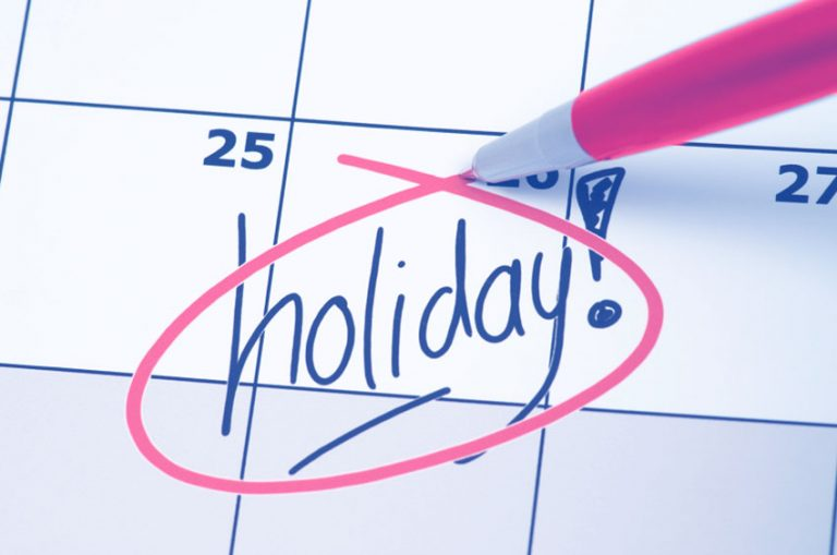 Holiday calendar illustration