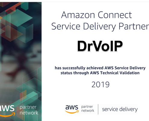 DrVoIP 2019 Amazon Connect Service Delivery Partner certificate