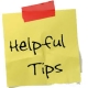 Helpful tips sticky note