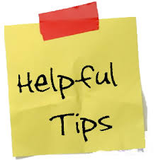 Helpful tips sticky note