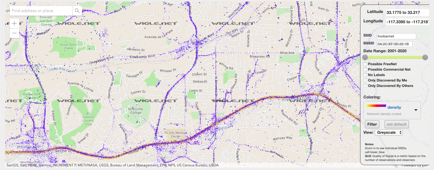 Wireless network map screenshot