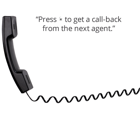 Contact center callback telephone illustration