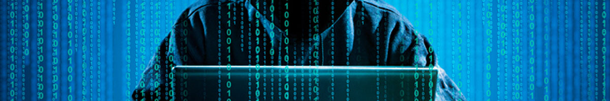 Electronic matrix cybersecurity illustration