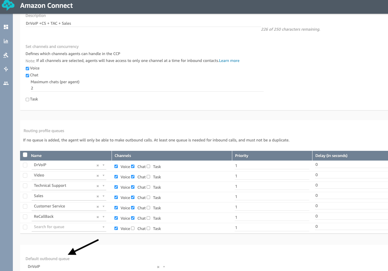 Dextr routing profile configuration