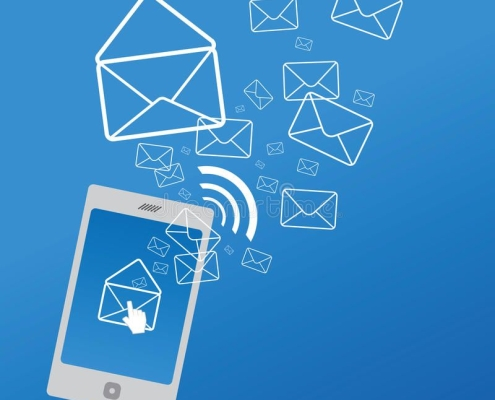 Voice message mobile illustration