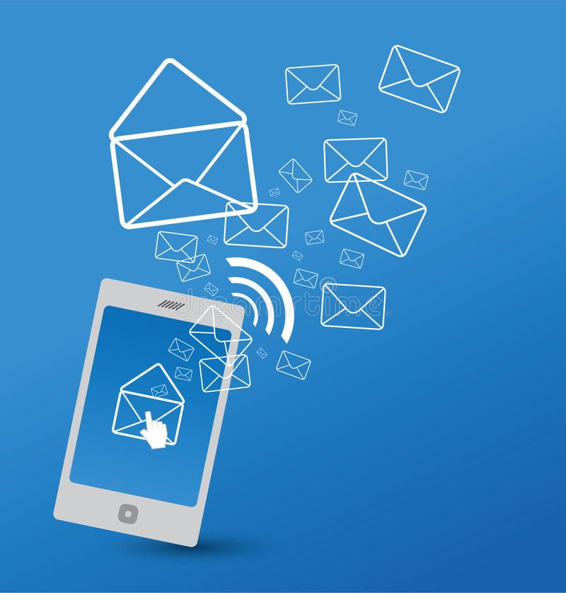 Voice message mobile illustration