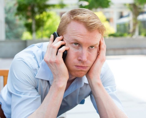 Customer waiting on a telephone call