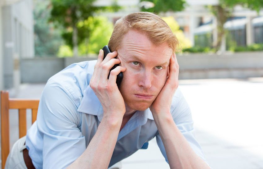 Customer waiting on a telephone call