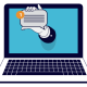 Contact message laptop illustration