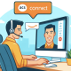 Amazon Connect agent and customer illustration