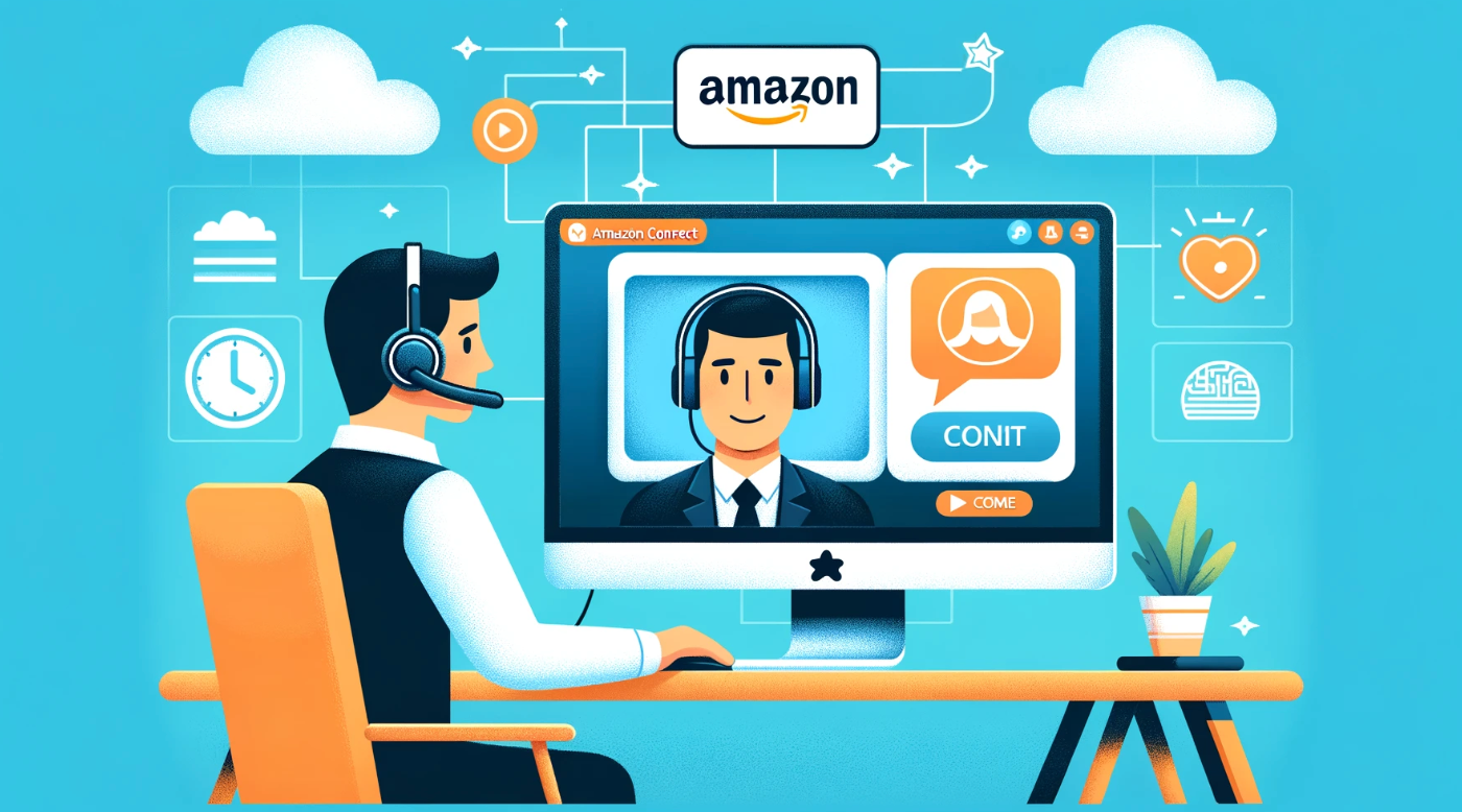 Amazon Connect remote agent illustration Amazon Connect remote agent illustration