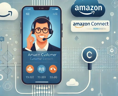 Amazon Connect direct dial smartphone illustration