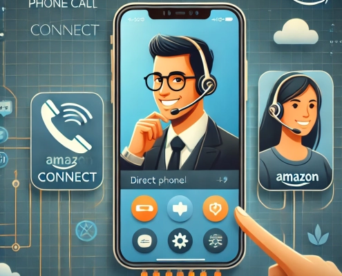 Amazon Connect direct telephone call illustration