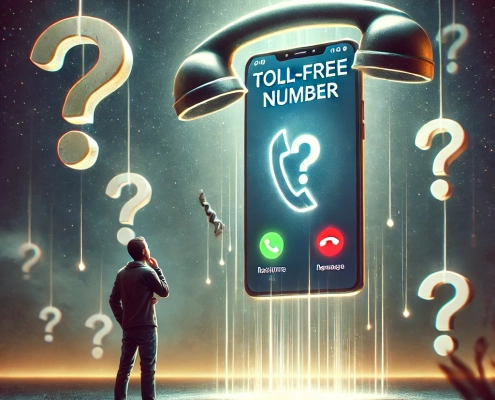 Toll free telephone number illustration