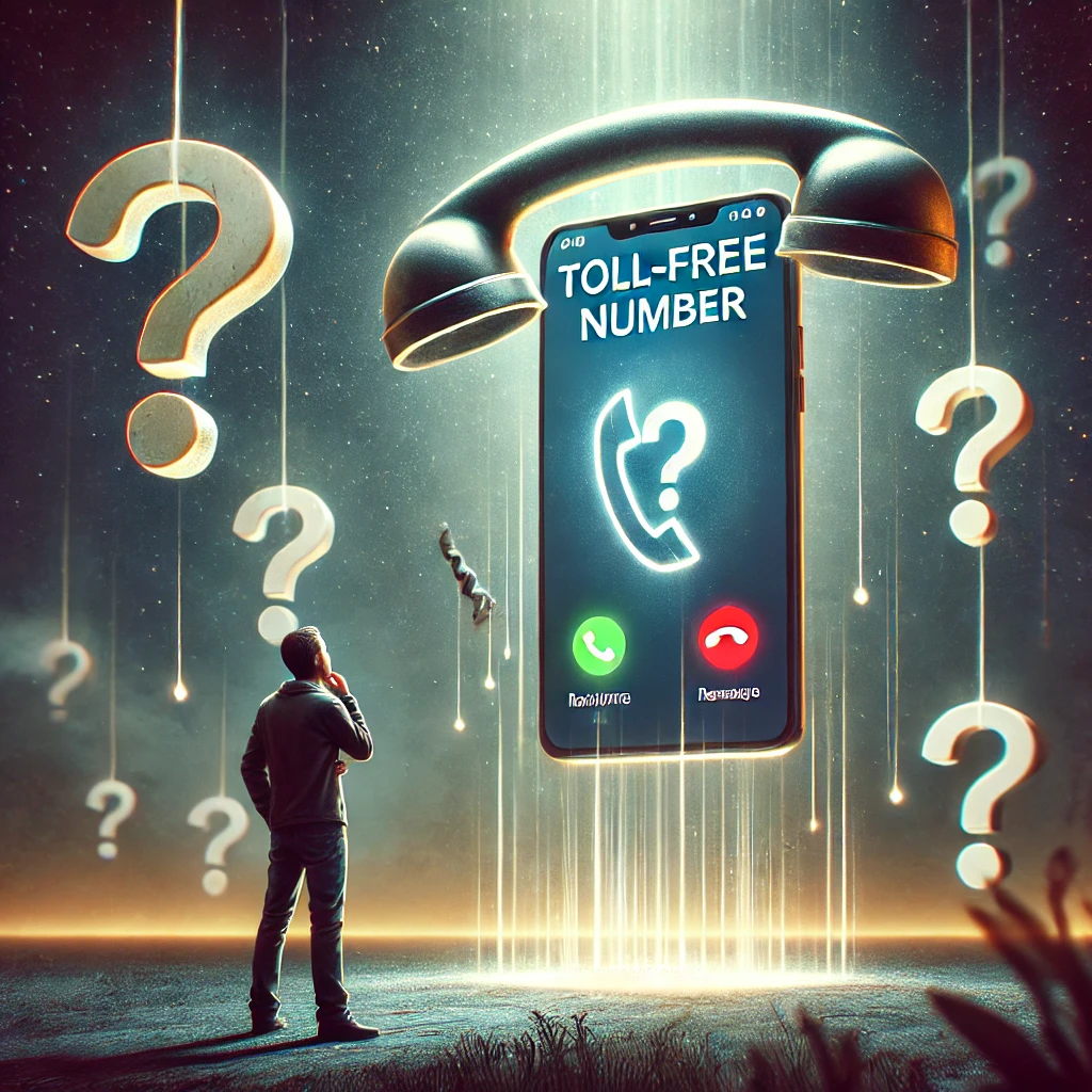 Toll free telephone number illustration