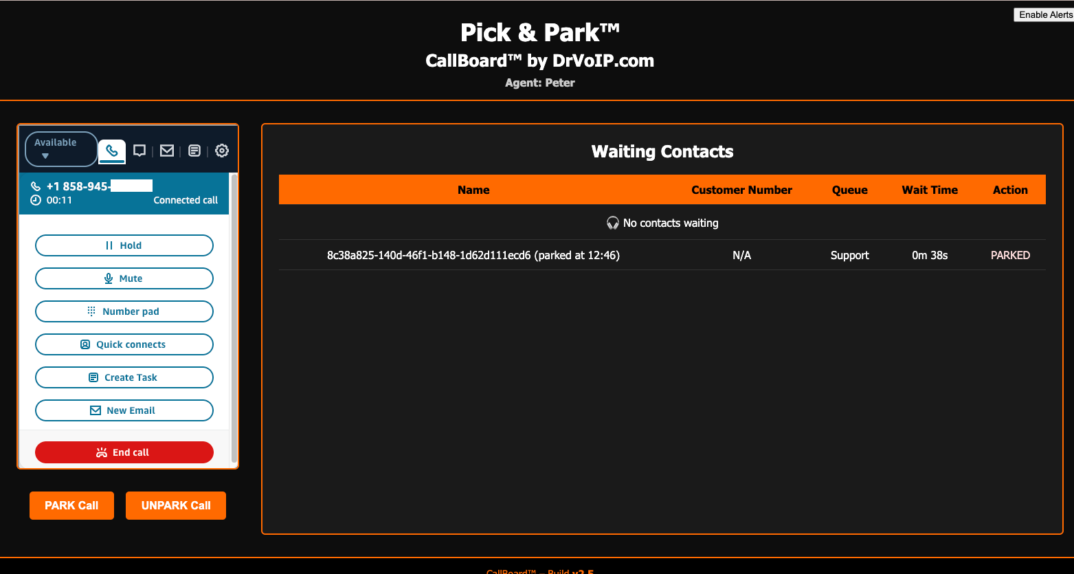 Agent queue selection interface