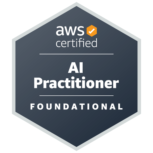 AWS Certified AI Practitioner badge AWS Certified AI Practitioner badge