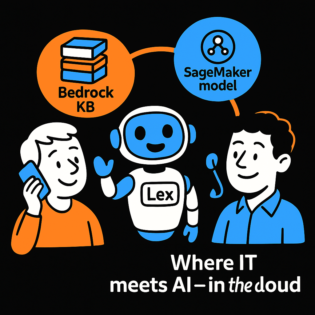 Amazon Bedrock SageMaker and Lex illustration