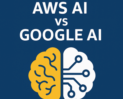 AWS AI and Google AI comparison illustration
