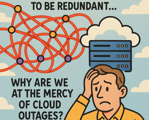 Cloud outages and redundancy illustration