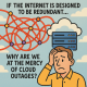 Cloud outages and redundancy illustration