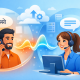 Conversational AI contact center illustration
